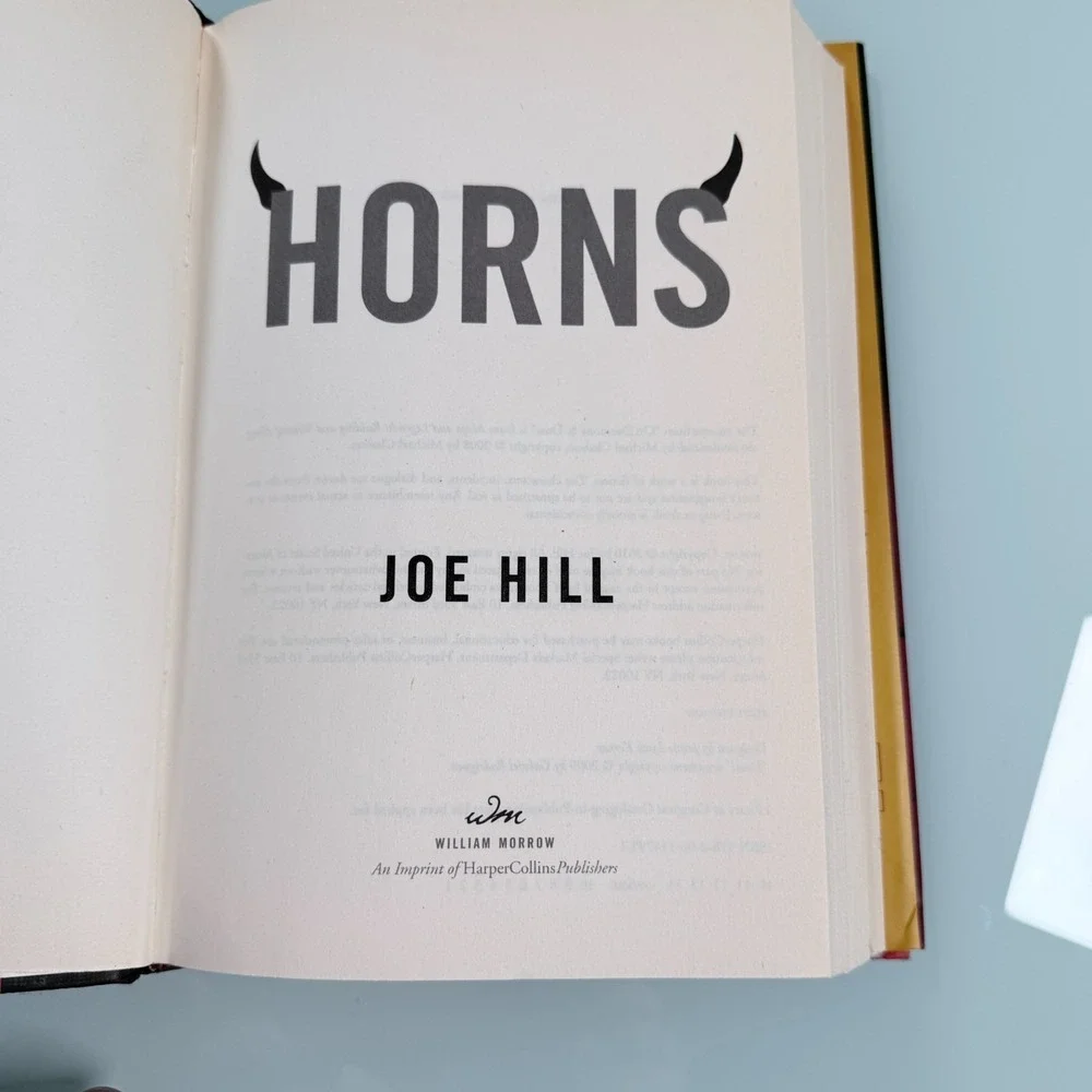 Horns: A Novel by Joe Hill -2010- First Edition, First Printing D/C H/B